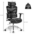 thumbnail image 2 of Costway Ergonomic Mesh Office Chair Adjustable High Back Chair w/ Lumbar Support, 2 of 10