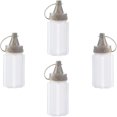 thumbnail image 1 of 4 unids/set botellas de plástico para apretar con tapas giratorias para salsa de aceite de condimentos, kaili Sencillez, 1 of 5