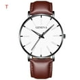 thumbnail image 1 of Reloj de cuarzo para mujer, relojes para parejas, relojes finos de moda para hombre y mujer, reloj de pulsera de cuarzo de malla de acero inoxidable para negocios., 1 of 2