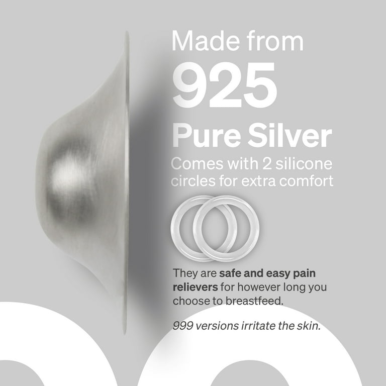 999 Silver Original Silver Nursing Cups Shields Newborn Essentials