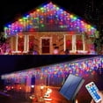 thumbnail image 1 of Luces LED para exteriores en forma de carámbano Homeleo, 14.5 pies 160 pulgadas, multicolor, 1 of 7