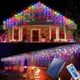 thumbnail image 1 of Luces LED para exteriores en forma de carámbano Homeleo, 14.5 pies 160 pulgadas, multicolor, 1 of 7