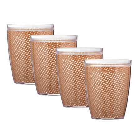Kraftware Fishnet 14 oz. Doublewall Drinkware - Set of 4