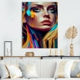 thumbnail image 2 of Designart Vibrant Creative Woman Portrait VIII Canvas Wall Art, 2 of 5