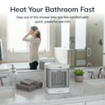 thumbnail image 5 of Lasko 8" 1500W Bathroom Space Heater with ALCI Safety Plug and Timer, White, CD08200, 5 of 11