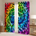thumbnail image 2 of jejeloiu Retro Tie Dye Blackout Curtains Set of 2 (52x84 Each),Leopard Cheetah Print Window Curtains,Watercolor Tie-Dye Curtains and Drapes For Adult,Super Cozy Room Decor, 2 of 6