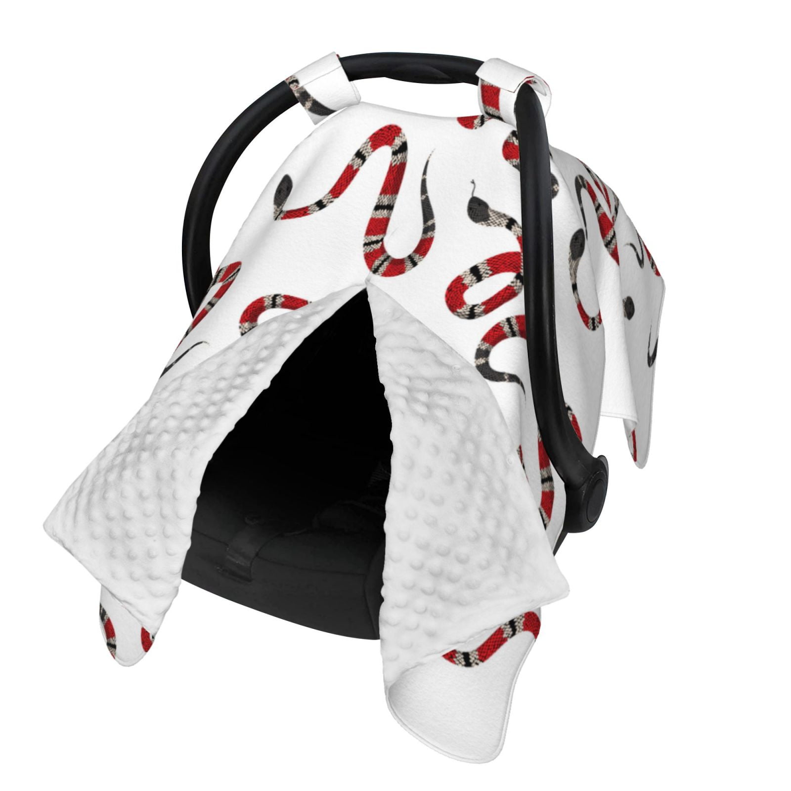 Naloa Red Snake Baby Car Seat Cover, Breathable Baby Carrier Cover, Multiuse Baby Carrier Cover & Nursing Breastfeeding Cover