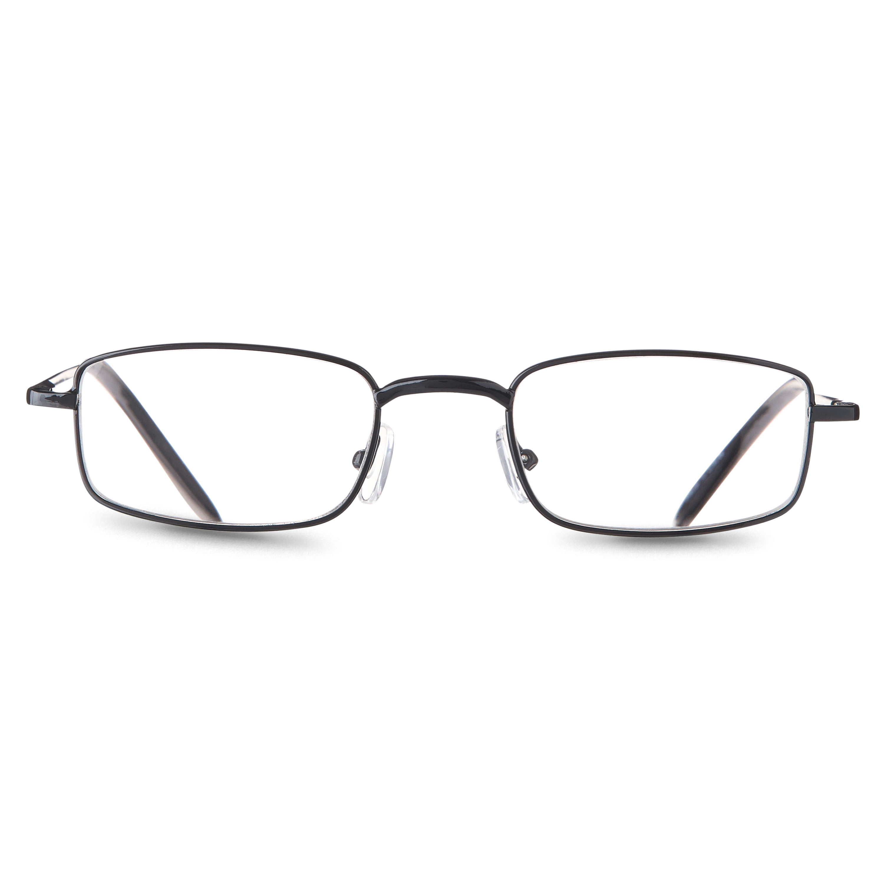 Equate Men's Jordan Reading Glasses Value 2Pack with Case, Black