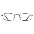 thumbnail image 2 of Equate Jordan Value 2-Pack Unisex Rectangular Reading Glasses with Case, Black/Gunmetal, +2.50, 2 of 15