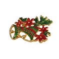 thumbnail image 3 of Pin de broche de campana de Navidad con decoración de flores para de de Navidad Hugo Campana Broche, 3 of 7