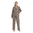 thumbnail image 2 of GLOBAL Women's 100% Cotton Flannel Pajama Set - Cozy Winter 2-Piece Loungewear with Button-Down Top & Pants, Size S-3XL, 2 of 6
