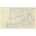 thumbnail image 3 of Bien 14x10 Black Modern Framed Museum Art Print Titled - Illinois Indiana Kentucky Ohio - Bien 1894, 3 of 5