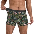 thumbnail image 3 of Men's Boxer Briefs, Hawaiian Style Flamingo Zebra Soft Comfy Mens Underwear Boxer Briefs Breathable With Widen Waist, 3 of 7
