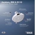thumbnail image 3 of Kohler K-72424-G Awaken 1.75 GPM Multi Function Shower Head - Chrome, 3 of 6