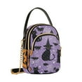 thumbnail image 7 of FORMRS Crossbody Bag for Women Quilted Travel Shoulder Cell Phone Purse with Chain Strap Handbag, Halloween Cats, 7 of 7