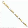 thumbnail image 2 of 14k Yellow and White Gold Two-tone 7.85mm Polished Fancy Link Bracelet Length 8 Inch, 2 of 5