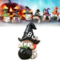 thumbnail image 2 of BNNG Halloween Witch Gnome Statue - Resin Fall Decor, Cute Witch Figurine for Table Centerpiece, Halloween Ornaments, Home & Party Decoration, 2 of 9
