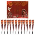 thumbnail image 1 of 12PCS Conos de Pasta para Tatuajes Temporales Marrón India Pintura a Mano Dibujo Pasta Duración 5-7 Días, 1 of 10