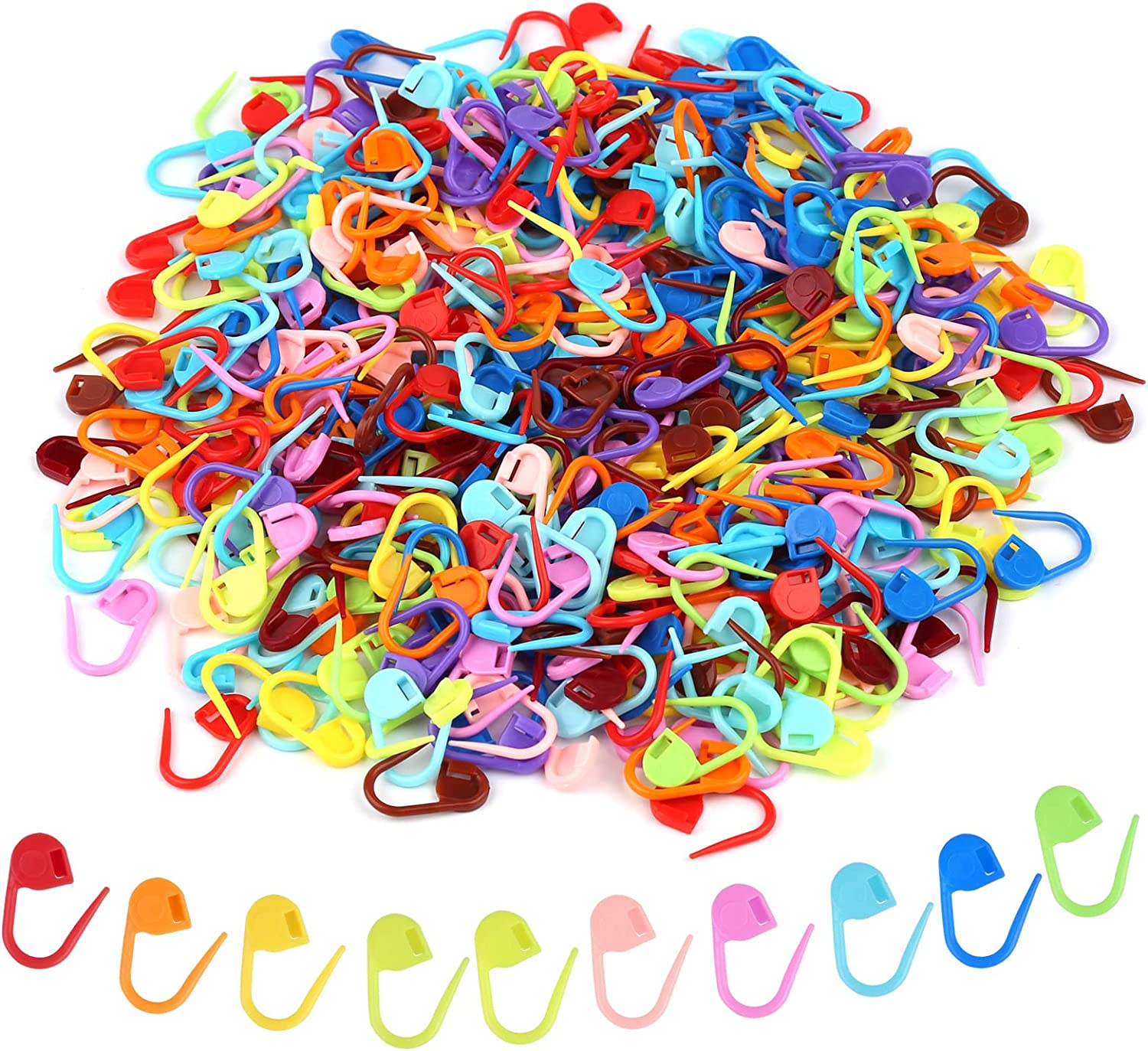 400 PCS Crochet Stitch Markers, Colorful Locking Stitch Markers Plastic Crochet  Stitch Counters Crochet Clips for Weaving, Sewing and Knitting DIY Craft 
