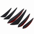 thumbnail image 2 of 6pcs Universal Carbon Fiber Look Car Front Bumper Fins Spoiler Wing Lip Splitter, 2 of 5