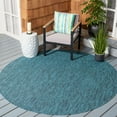 thumbnail image 2 of SAFAVIEH Courtyard Wayra Solid Indoor/Outdoor Area Rug, Grey/Aqua, 6'7" x 6'7" Round, 2 of 6