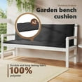 thumbnail image 3 of vidaXL Indoor/Outdoor Bench Cushions 2 pcs, Non-slip, Water-Repellent, Black 59.1"x19.7"x2.8", 3 of 7