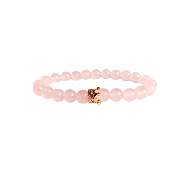 Jumpingount de cuentas Muñequera Colgante de mano Negro mate Mano de obra fina Color brillante Joyería de moda Ornamento unisex Ropa, zapatos y accesorios Miscelánea Rosa