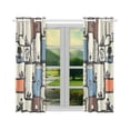 thumbnail image 2 of BSDHOME Funny Labyrinth Window Curtain Kitchen Curtain 26x39 inches (Two Pieces), 2 of 3