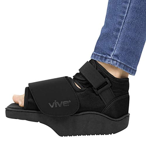 Vive Offloading Post-Op Shoe - Forefront Wedge Boot for Broken Toe Injury - Non Weight Bearing Medical Recovery for Foot Surgery, Hammer Toes, Bunion, Feet Pain - Wide Walking Orthopedic (Medium)