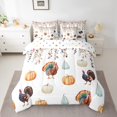 thumbnail image 2 of Erosebridal Thanksgiving Gifts Bedding Sets Queen Size, Pumpkin Eucalyptus Comforter Sets with Sheets, 7 Pieces, Reversible, 2 of 5