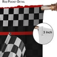 thumbnail image 6 of Retro Car Blackout Curtains Colorful Old Antique Car American Vintage Route 66 Diner Motorcycle Art Print for Bedroom Living Room Bathroom Decor Rod Pocket Window Drapes 2 Panels 52x84in, 6 of 6