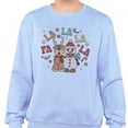 thumbnail image 2 of Singing Snowman and Reindeer Sweatshirt Unisex Medium Light Blue, 2 of 5