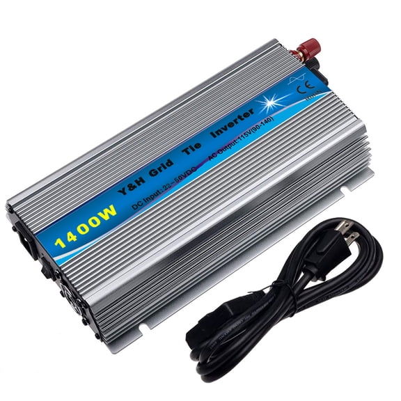 Y&H 1400W Grid Tie Inverter Stackable MPPT Pure Sine Wave DC30-45V Solar Input AC110/120V Power Output fit for 24V 36V PV Panel