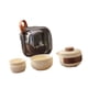 thumbnail image 2 of Juego de té de viaje, tetera, cerámica, juego de té, porcelana con estuche, tazas de té Juego de tres tazas de té, 2 of 9