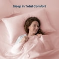 thumbnail image 4 of SLEEP ZONE 85gsm Bed Sheet Set, Microfiber Wrinkle-free Bedding set with 14" Pocket Pink, Full, 4 of 9