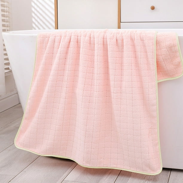 Toalla de baño gruesa de terciopelo de 70 x 140 cm para adultos, absorbente de agua, para natación, pantuflas, toalla de terciopelo gruesa, suave y absorbente de agua, pantuflas portátiles