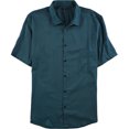 thumbnail image 1 of Alfani Mens Vasper Twill Button Up Shirt, Green, X-Large, 1 of 1