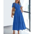 thumbnail image 2 of Vestido maxi casual de verano BTFBM azul talla L, 2 of 8