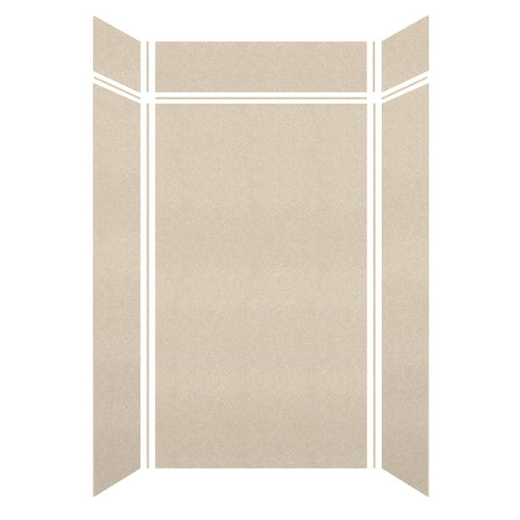Transolid Swkx48368412 Saramar 48" W X 36" D X 96" H Six Panel Shower Wall Kit - Cashew