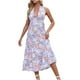 thumbnail image 1 of Moda mujer Casual impresión suelta Sexy cuello en V Halter sin mangas espalda descubierta vestido largo Fridja  hjkh5647, 1 of 8