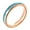 Rose Gold, variant on Men's 4mm Tungsten Steel Classic Dome Thin Stackable Synthetic Turquoise Gemstone Inlay Pinky Ring Wedding Band Matching Set Silver Size 8