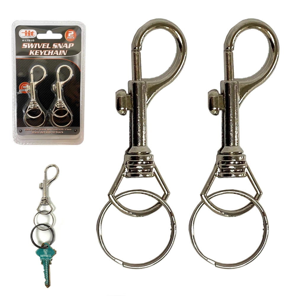 2Pcs Heavy Duty Key Chain Split Ring Keychain Hook  Buckle Accessories 