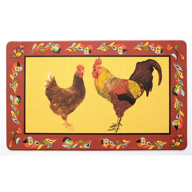Stephan Roberts Home 2.5F-PAF-106-20 18 x 30 in. Kitchen Anti-Fatigue Mat - Red Rooster