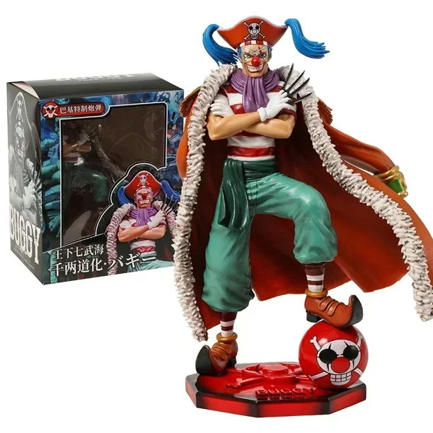 Figura de Anime Arco Iris Latino Buggy de Payaso One Piece 26cm PVC
