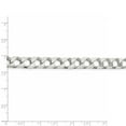 thumbnail image 4 of White Sterling Silver chain Curb Men's 9 in 8.6 mm, 4 of 4