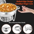 thumbnail image 4 of EVGTTI 8 Pack 5QT Chafing Dish for Buffet, Round Stainless Steel Chafing Dish for Parties, Events, Weddings, 4 of 6
