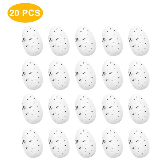 Casa de campo Decoración de Pascua,20Pcs Simulation Colorful Plastic Easter-Eggs Bright Plasticeggs Decorations Diy Decoración del hogar