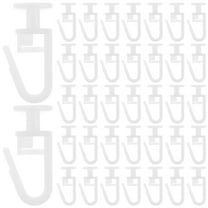 MLINS 50 Pcs Ceiling Sliding Curtain Track Hooks White