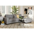 thumbnail image 3 of Baxton Studio Light Grey Fabric Upholstered Sectional Sofa with Right Facing Chaise, 3 of 8