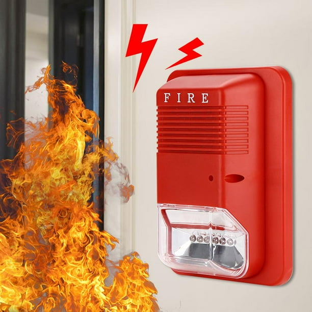 HERCHR Fire Alarm, Sound & Light Fire Alarm Warning Strobe Horn Alert